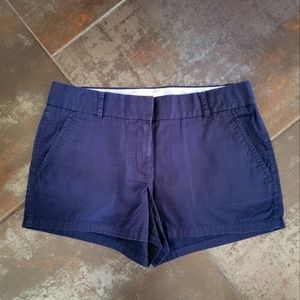 J. Crew Chino Broken-In Navy Blue Shorts